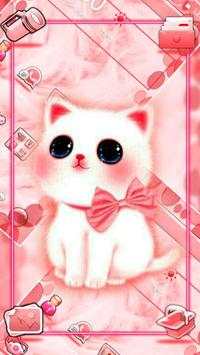 Peach Cute Kitty Launcher Theme screenshot 4