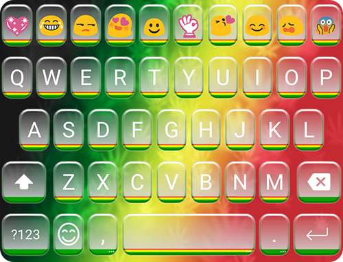 Rasta Color Emoji Keyboard screenshot 5