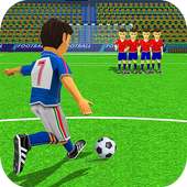 Sepak bola anak-anak pemogokan sepak bola tendan logo
