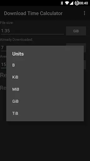 Download Time Calculator screenshot 3