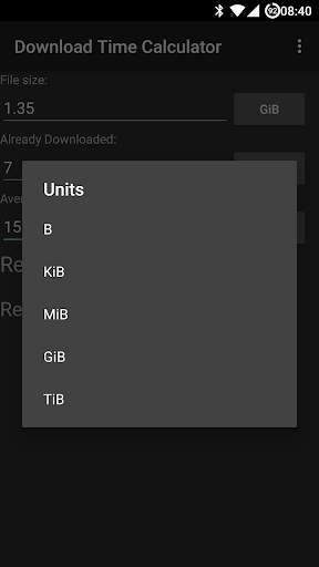 Download Time Calculator screenshot 3