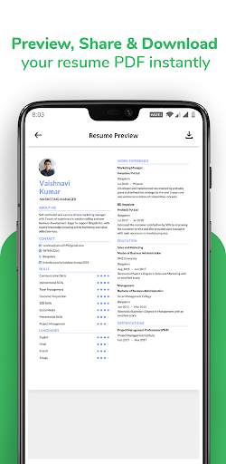 Resume Builder Online CV Maker Download PDF Free screenshot 8