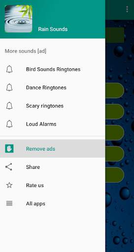 Rain sounds sleep ringtones 4 تصوير الشاشة