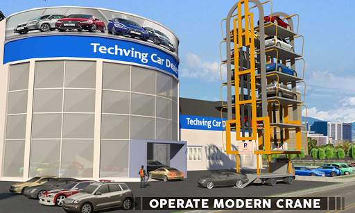 Smart Crane Car Transport Truck Driving screenshot 1