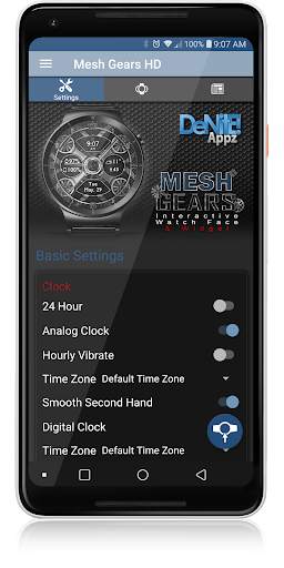 Mesh Gears HD Watch Face Widget & Live Wallpaper 4 تصوير الشاشة