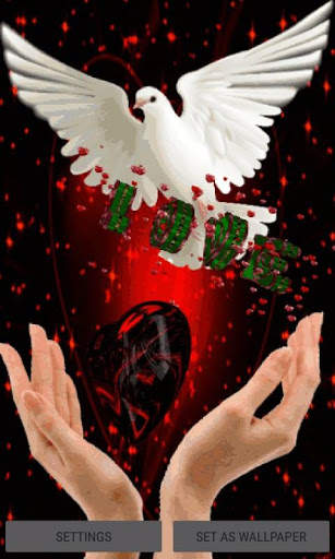 Red Black Heart LWP screenshot 1