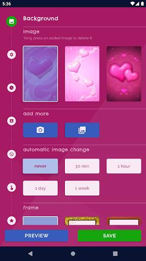 Pink Hearts Live Wallpaper screenshot 1