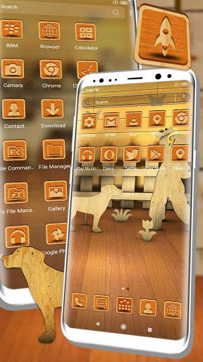 Wooden Art Launcher Theme screenshot 4