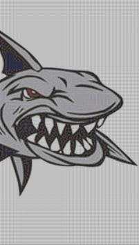 Angry Shark Color By Number Hungry Fish Pixel Art screenshot 5