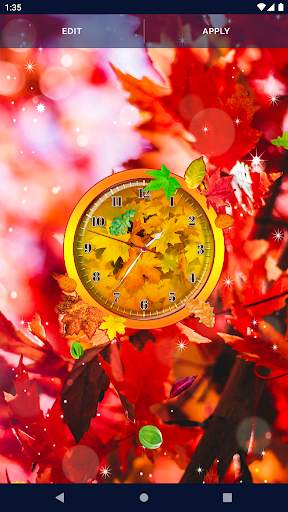 Forest Leaves Clock Wallpaper screenshot 7