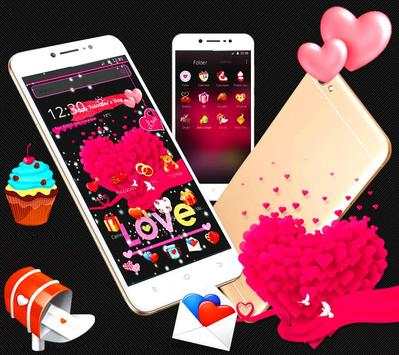 Valentine Heart Launcher Theme💖💐 screenshot 1