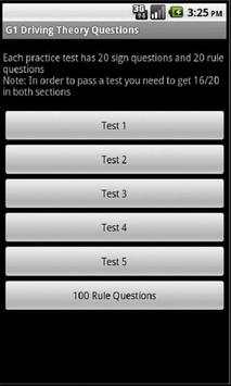 G1 Driving Theory Questions screenshot 1