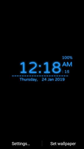 Digi Clock Live Wallpaper screenshot 1