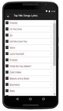 Justin Bieber Music Lyrics screenshot 3