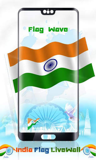India Flag Wave HD Live Wallpaper screenshot 1