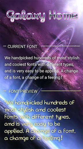 Galaxy Font untuk FlipFont , Font Keren Bebas Teks screenshot 1