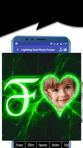 Lighting Text Photo Frame screenshot 1