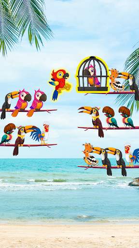 Bird Sort Color: Budgie Puzzle screenshot 2