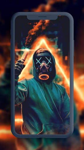 Neon Mask Wallpaper HD screenshot 8