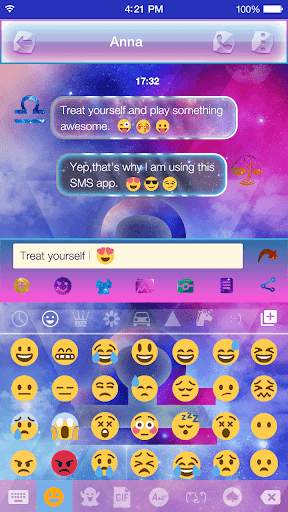 Libra Emoji Keyboard Theme screenshot 1