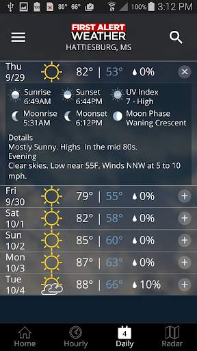 WDAM 7 First Alert Weather screenshot 4
