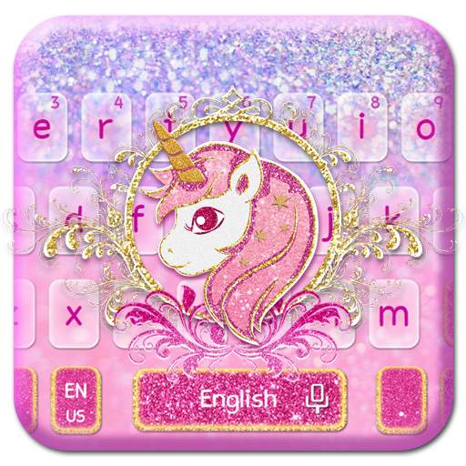 Glitter Unicorn Keyboard 10001002