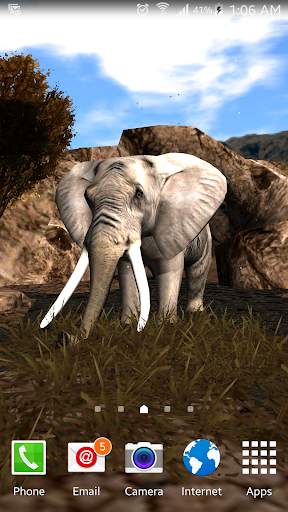 African Elephant 3d Lwp Lite screenshot 2