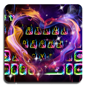 Fire Heart Keyboard icon