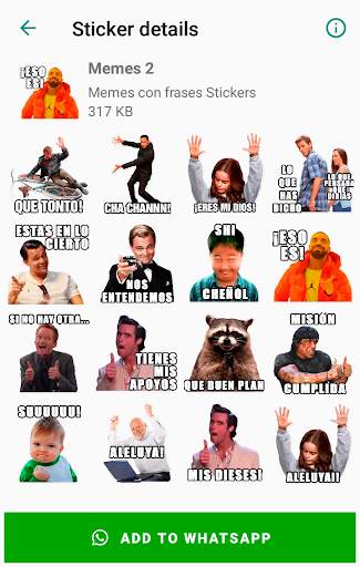 Memes Stickers with Phrases WhatsApp WAStickerApps screenshot 2