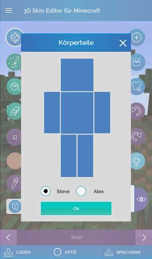 QB9 3D Skin Editor für Minecraft screenshot 9