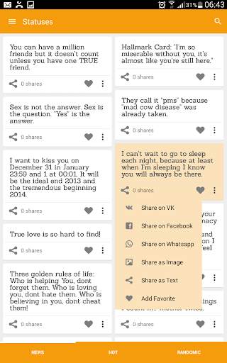 Statuses for Various Occasions screenshot 8