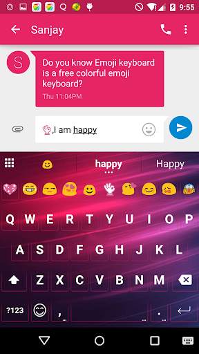 Color 9 Emoji Keyboard Theme screenshot 5