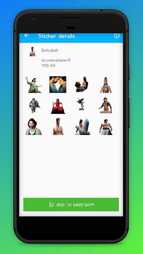 Romantic Prabhas whatsapp sticker screenshot 2
