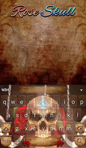 Rose Skull Animated Keyboard   Live Wallpaper स्क्रीनशॉट 2