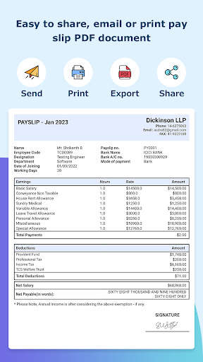 Paystub: Payslip Maker screenshot 2