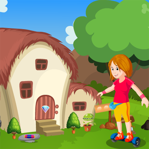Electric Scooter Riding Girl Rescue Kavi Game-379 icon