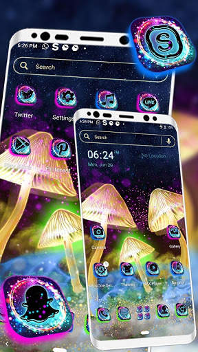 Glowing Mushroom Theme Launcher screenshot 4