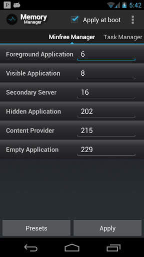 Memory Manager screenshot 2