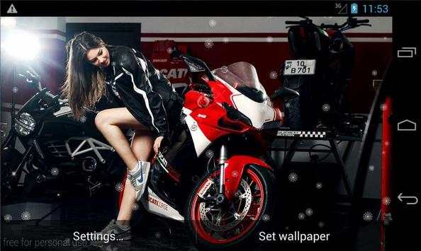 Racing Girl LiveWallpaper स्क्रीनशॉट 9