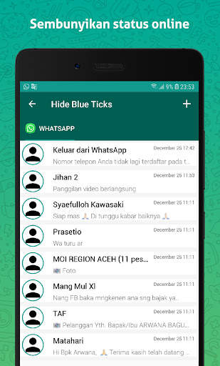 Sembunyikan Centang Biru WA screenshot 2