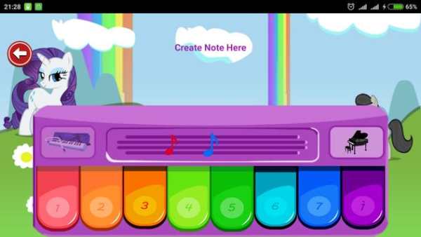 Little Pony Piano - Rainbow Dash screenshot 2