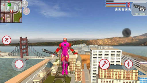 Super Iron Rope Hero City Fighting Gangstar Crime स्क्रीनशॉट 1