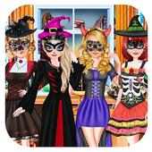 Princess halloween costume dress up game logo