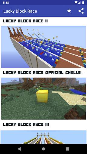 Lucky Block Race Maps for Minecraft PE screenshot 2