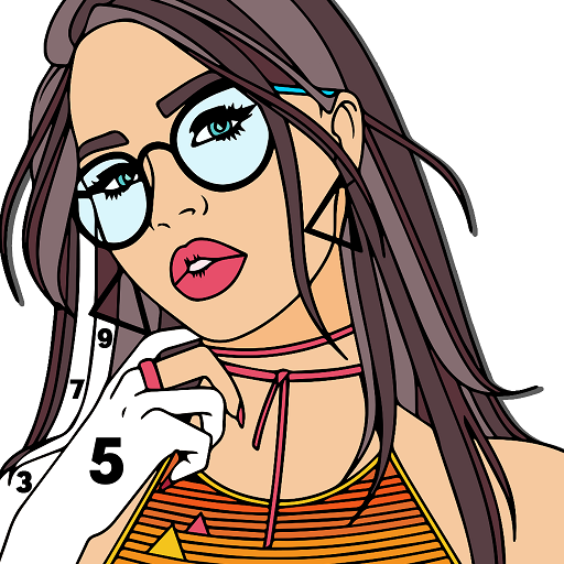 Girls Paint by Number Fashion icon