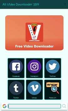 All Video Downloader For Android 2019 screenshot 1