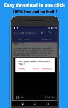 Video downloader for Facebook - easy and free screenshot 2