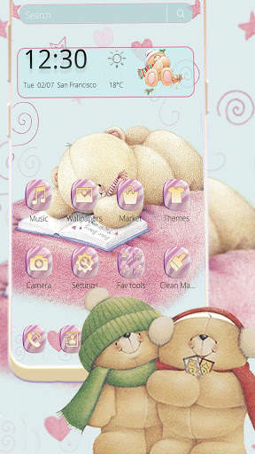 Love Letter Teddy Bear Theme screenshot 1