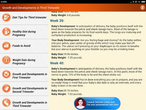 Pregnancy Tips Diet Nutrition screenshot 7