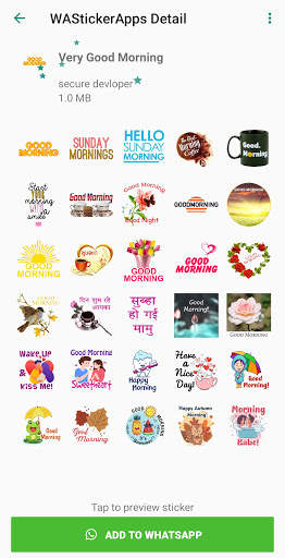 Good Morning Sticker For Whats screenshot 1